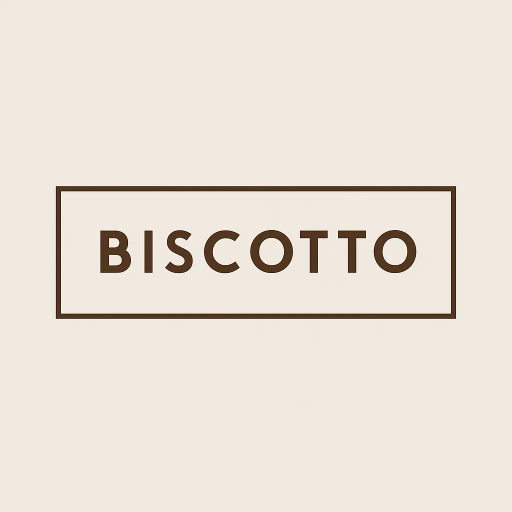 Biscotto - Logotipo de cafetería de especialidad en Madrid